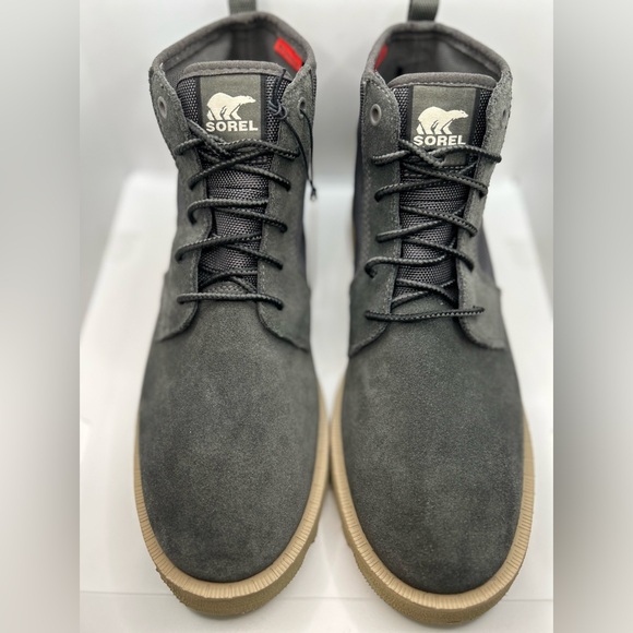 NWT SOREL Men's Caribou OTM Waterproof Chukka Boots. Color Jet/Tan Size: 9 - Picture 9 of 14